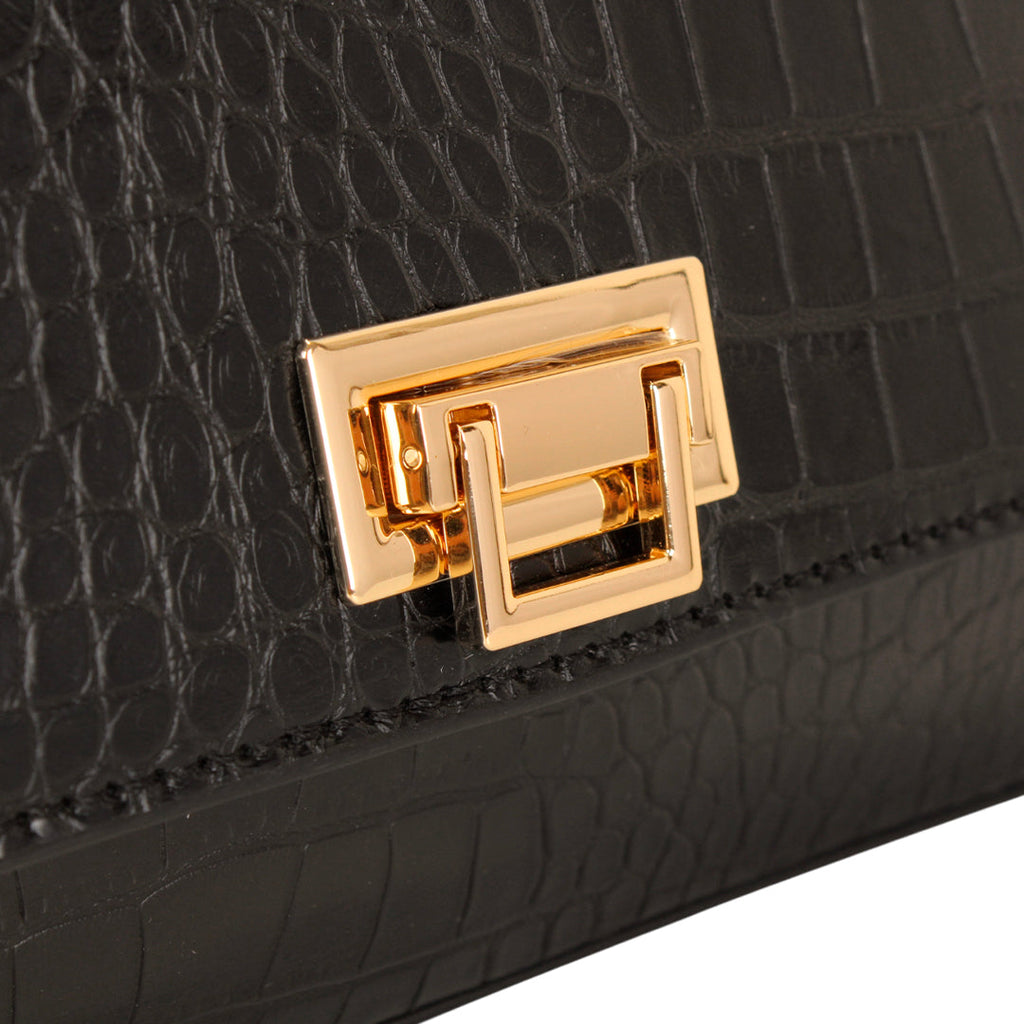 Cartera satchel Garne para mujer color negro