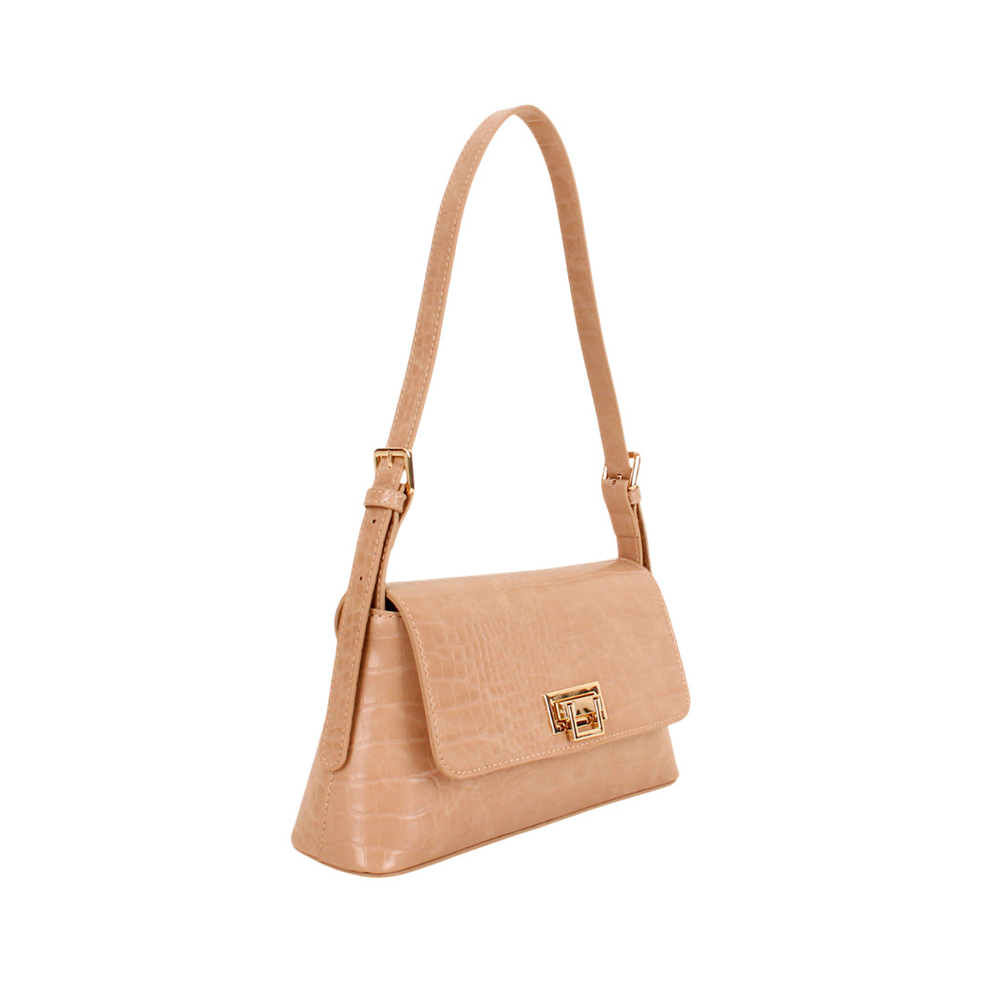 Cartera satchel Garne para mujer color camel