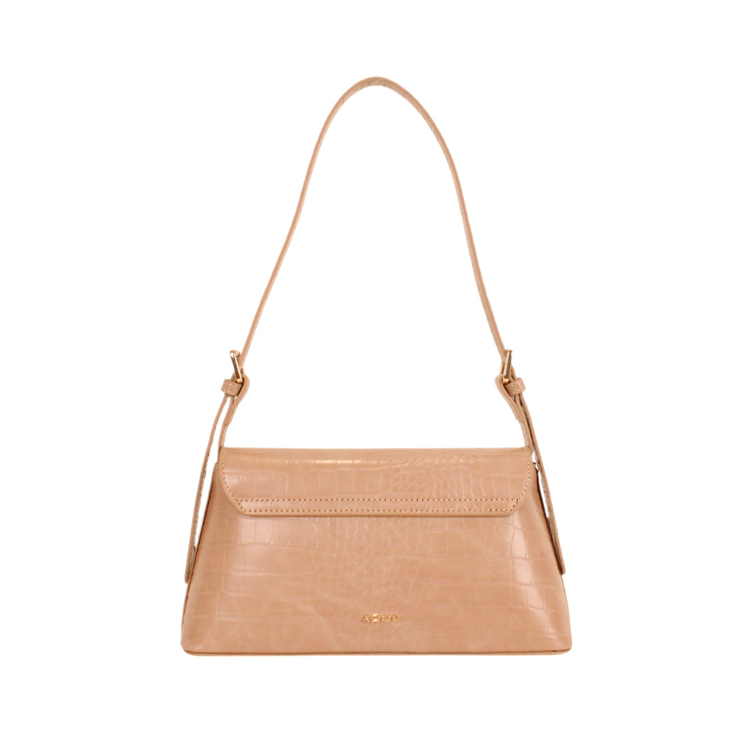 Cartera satchel Garne para mujer color camel