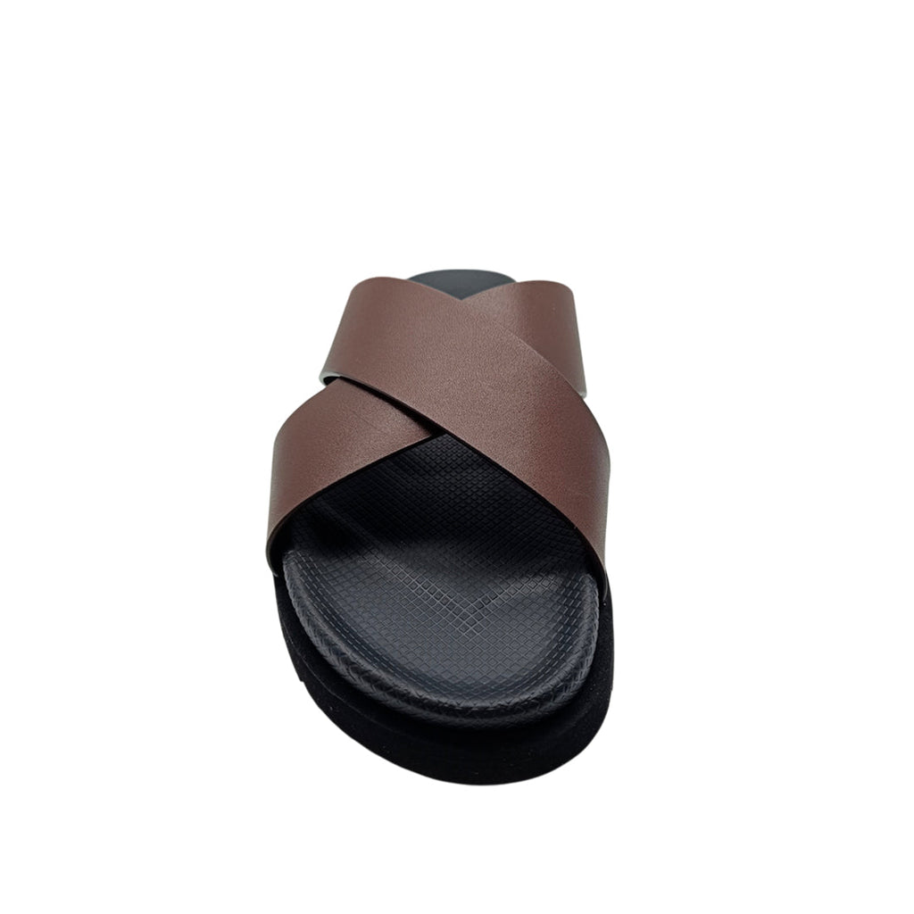 Sandalias slip on Asher para hombre color café
