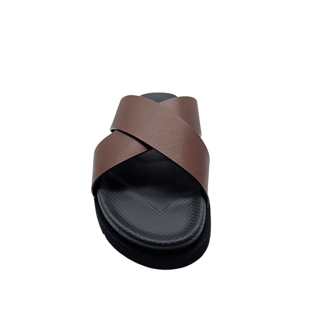Sandalias slip on Asher para hombre color café