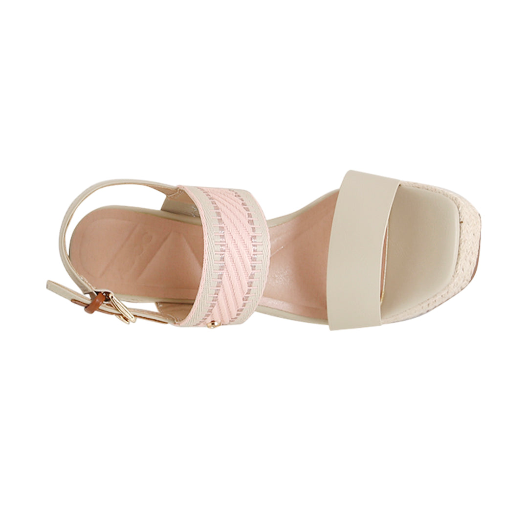 Sandalias de cuña Dianna para mujer color arena