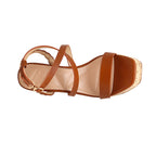Sandalias de cuña Danae para mujer color tan