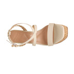 Sandalias de cuña Danae para mujer color hueso