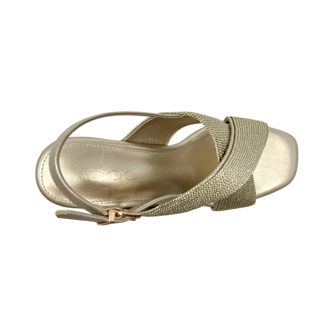 Sandalias de tacón Dafnee para mujer color dorado