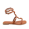 Sandalias flats Ebonie para mujer color tan