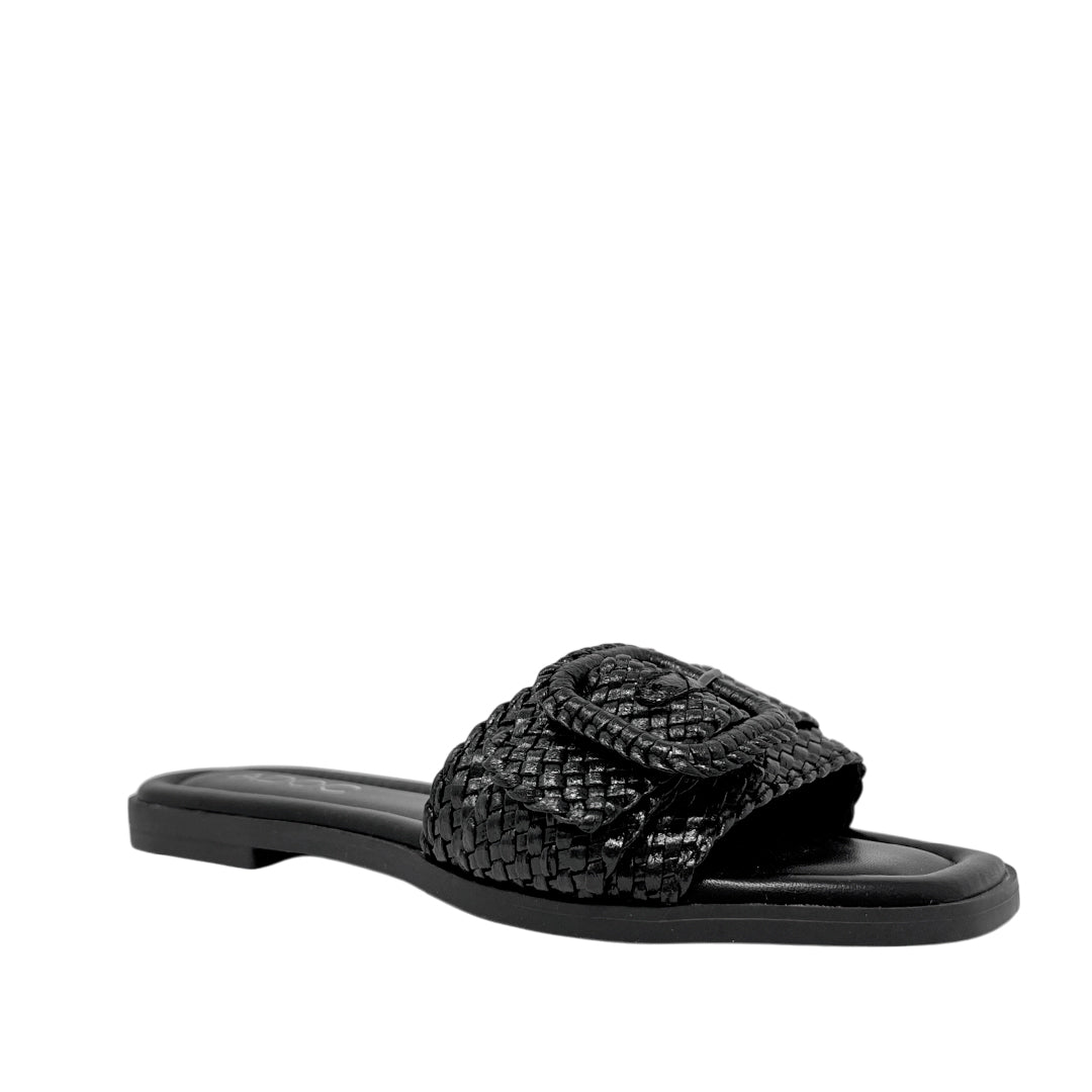 Sandalias slip on Eva para mujer color negro