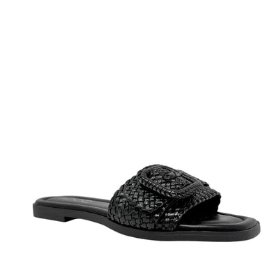 Sandalias slip on Eva para mujer color negro