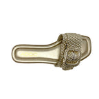 Sandalias slip on Eva para mujer color dorado