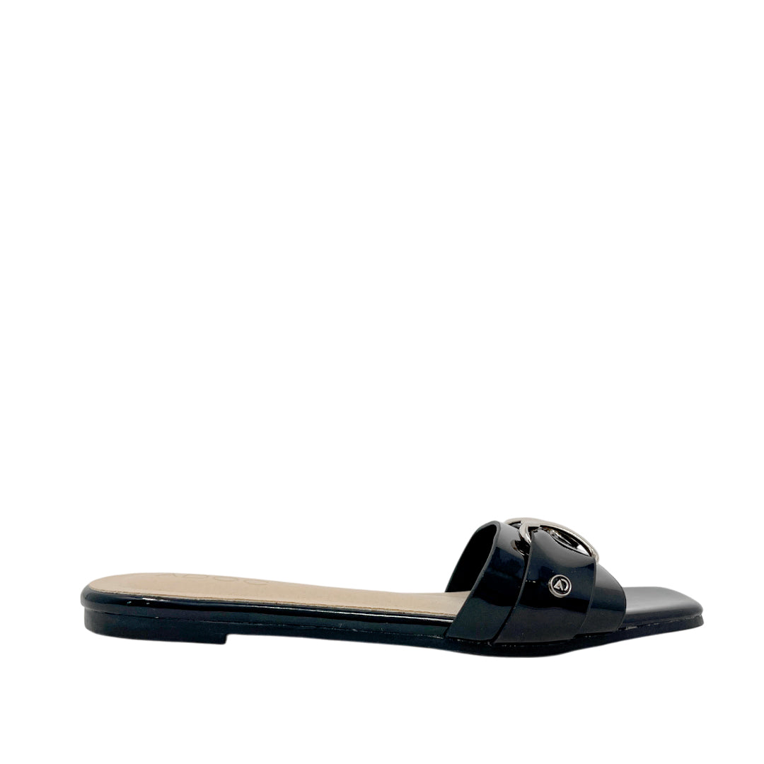 Sandalias slip on Ester para mujer color negro