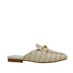 Mules loafers Bartley para mujer color hueso