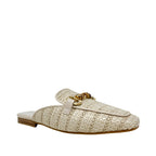 Mules loafers Bartley para mujer color hueso