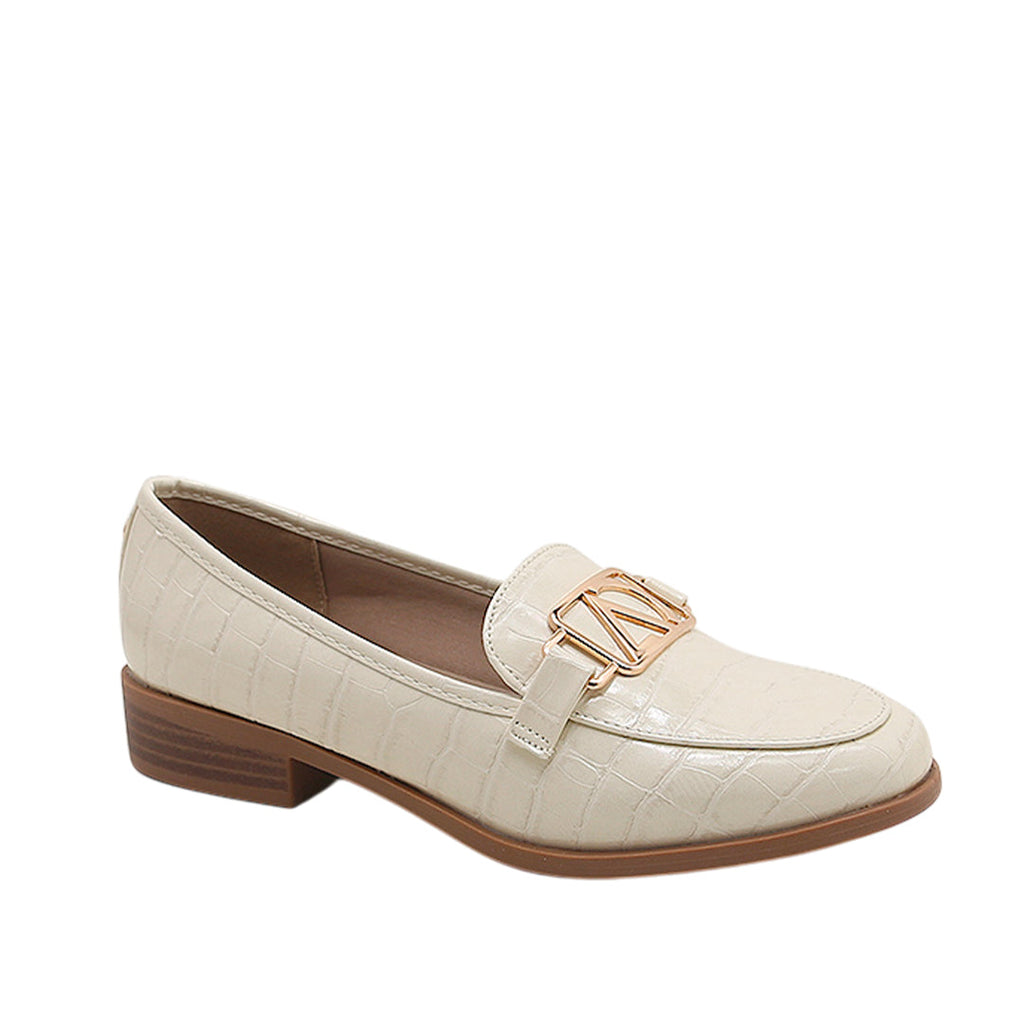 Mocasines Filomena para mujer color hueso