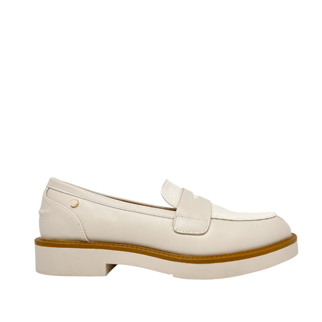 Mocasines Filipa para mujer color hueso