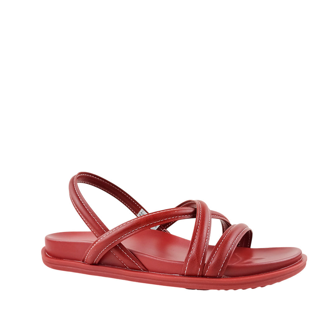Sandalias flats Alondra para mujer color rojo