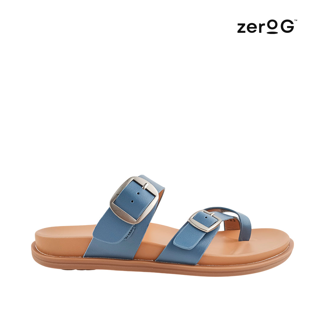 Sandalias flats Becky para mujer color celeste