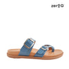 Sandalias flats Becky para mujer color celeste