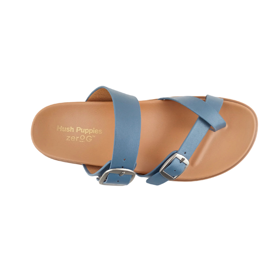 Sandalias flats Becky para mujer color celeste