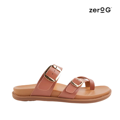 Sandalias flats Becky para mujer color tan