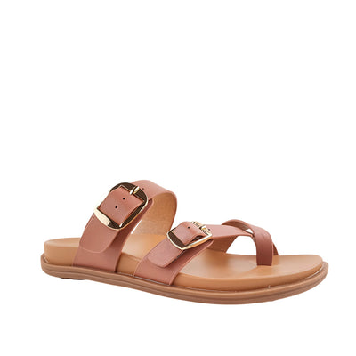 Sandalias flats Becky para mujer color tan