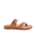 Sandalias flats Becky para mujer color tan