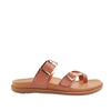 Sandalias flats Becky para mujer color tan