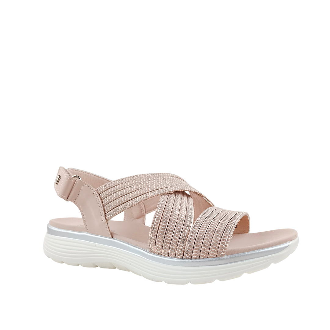 Sandalias flats Acadia para mujer color blush