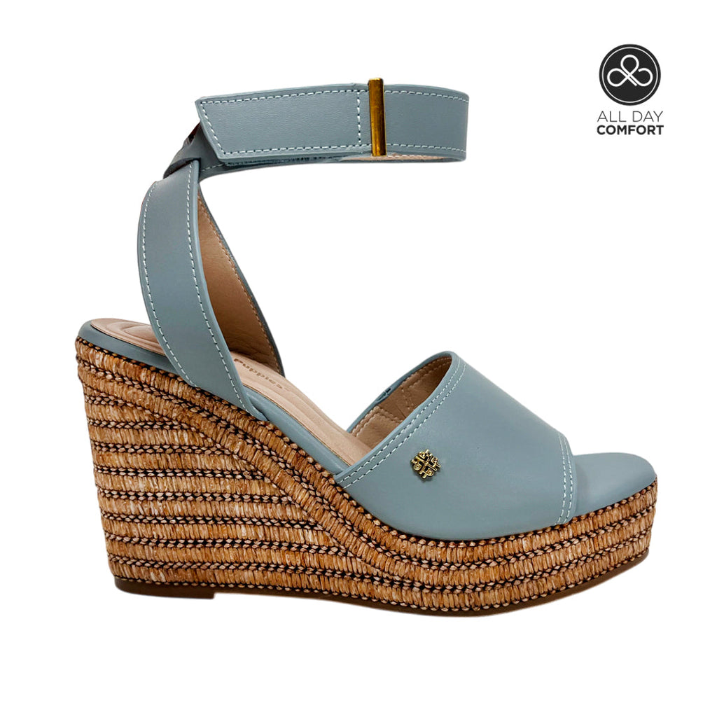 ARCHIVADO POR DEFECTO Sandalias de plataforma Cleo para mujer color celeste