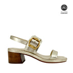 Sandalias de tacón Camelia para mujer color dorado