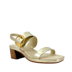 Sandalias de tacón Camelia para mujer color dorado