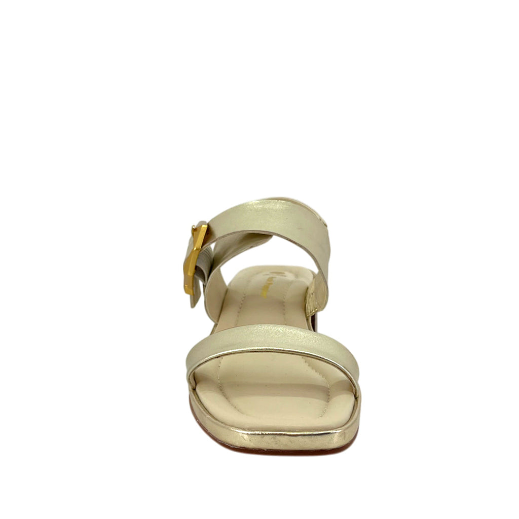 Sandalias de tacón Camelia para mujer color dorado