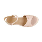 Sandalias de cuña Lya para mujer color hueso