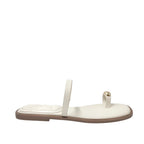 Sandalias slip on Elvira para mujer color hueso
