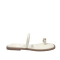 Sandalias slip on Elvira para mujer color hueso
