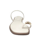 Sandalias slip on Elvira para mujer color hueso