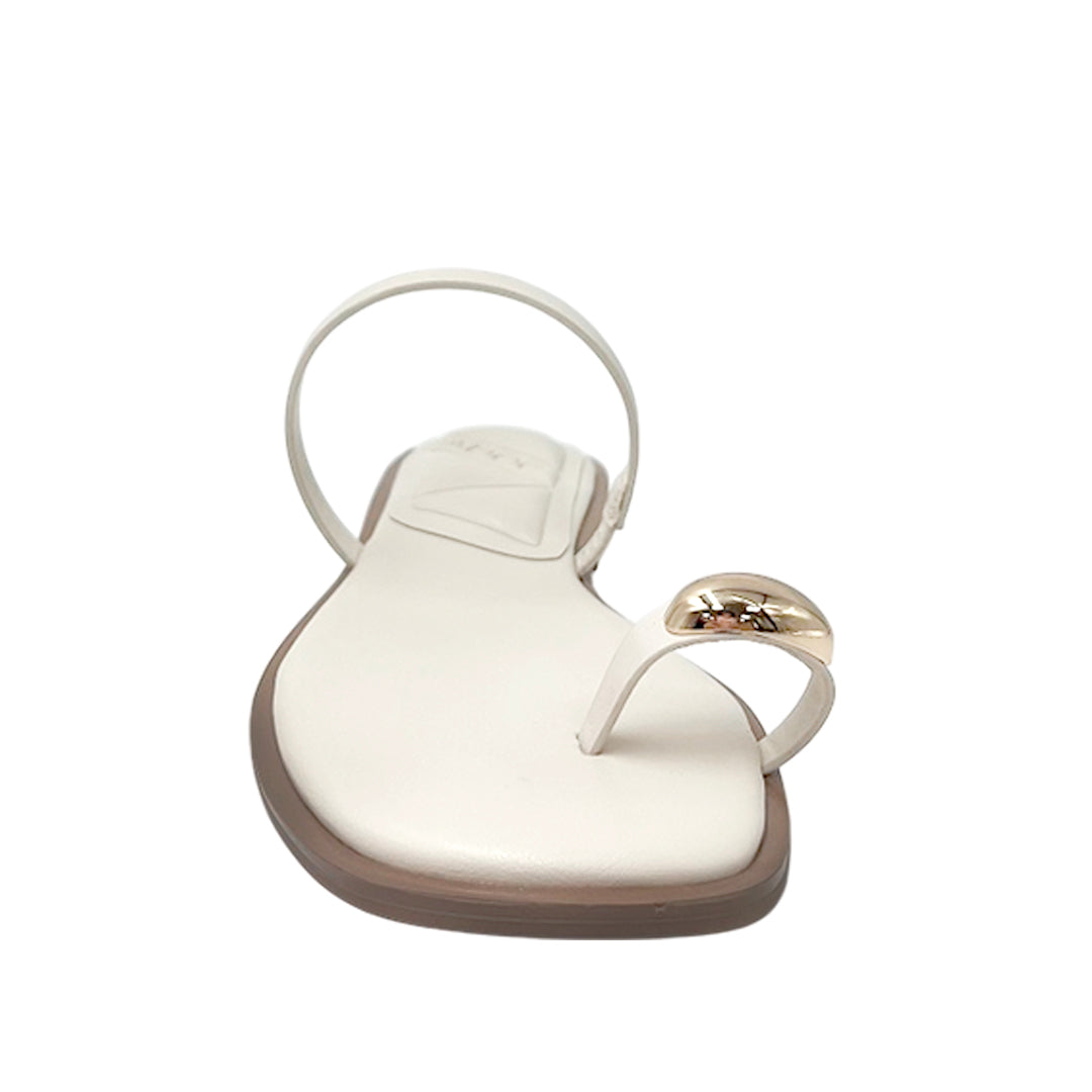 Sandalias slip on Elvira para mujer color hueso