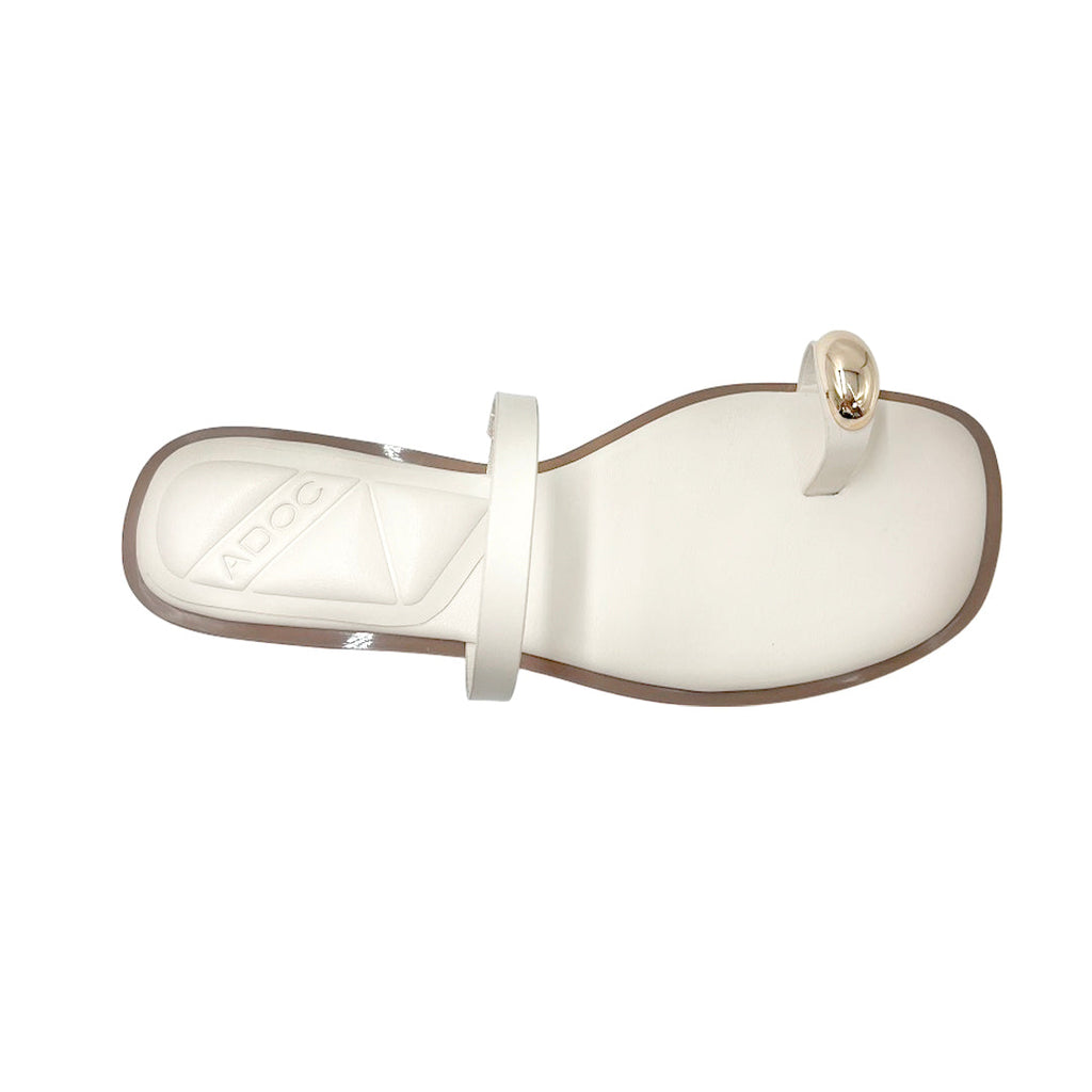 Sandalias slip on Elvira para mujer color hueso