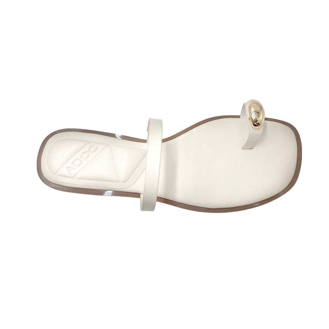 Sandalias slip on Elvira para mujer color hueso