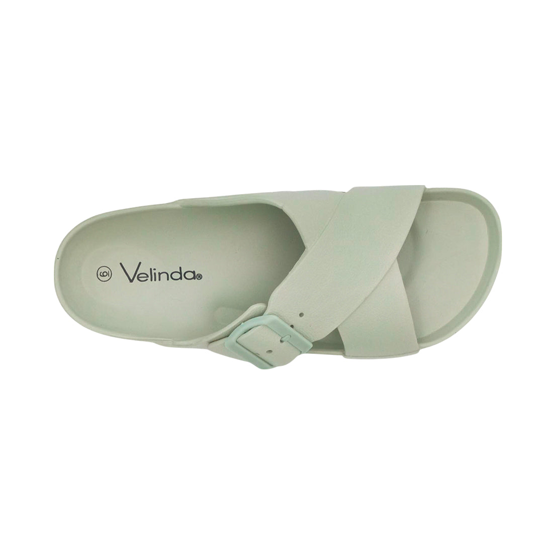 Sandalias flats Milan verde
