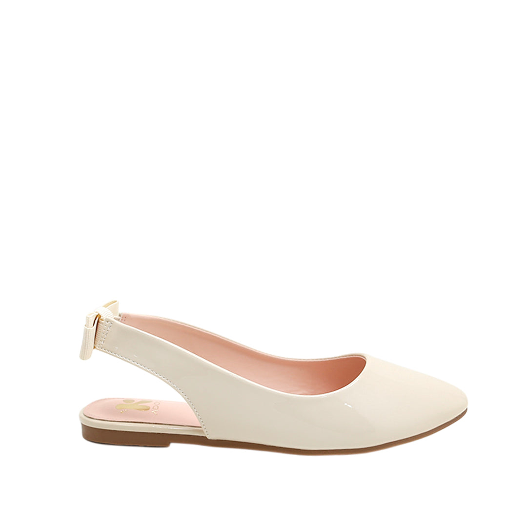 Ballerinas slingback Bethany para niña color blanco hueso