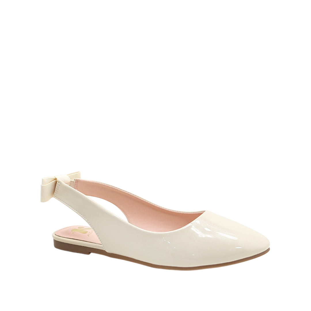 Ballerinas slingback Bethany para niña color blanco hueso