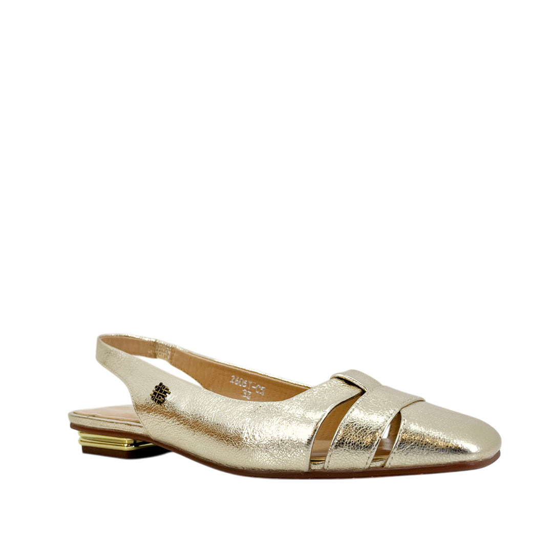 Ballerinas slingback Argelia para mujer color dorado