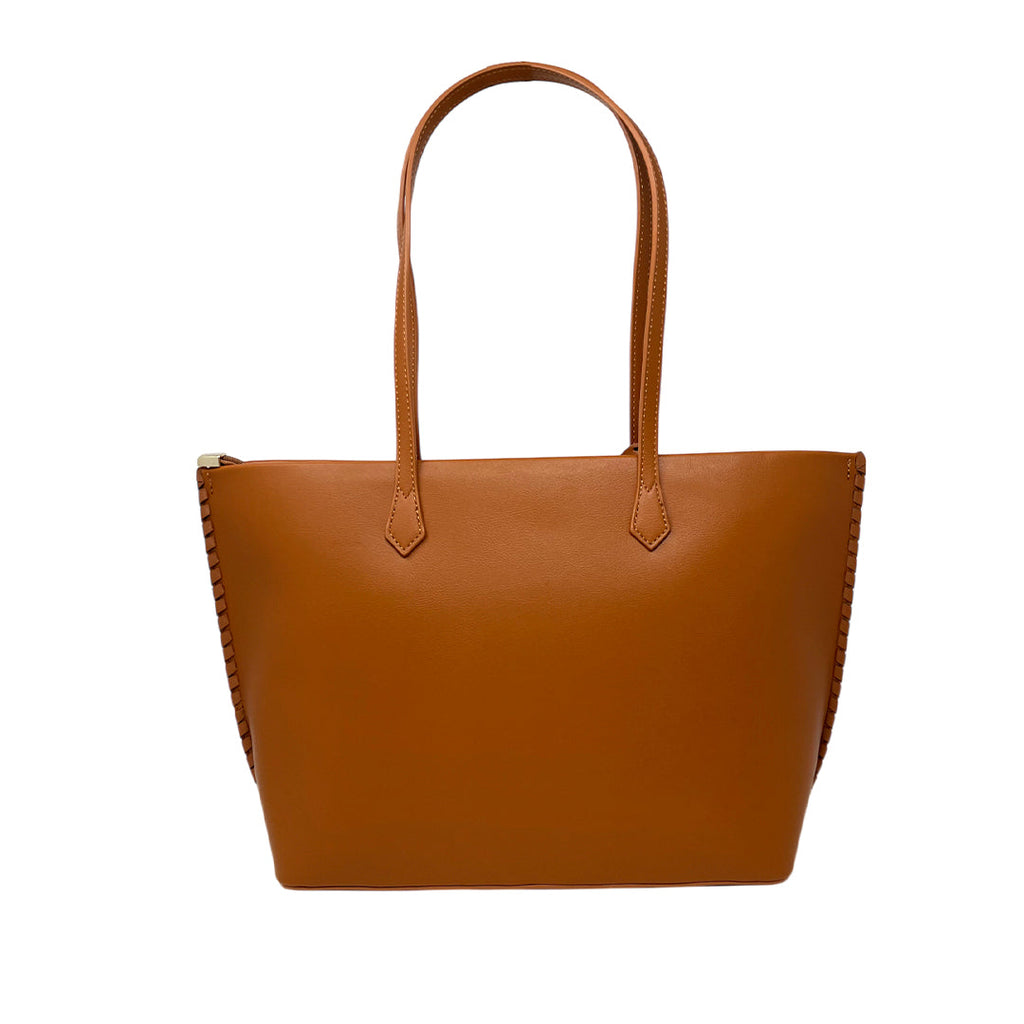 Cartera satchel Odelo para mujer color tan
