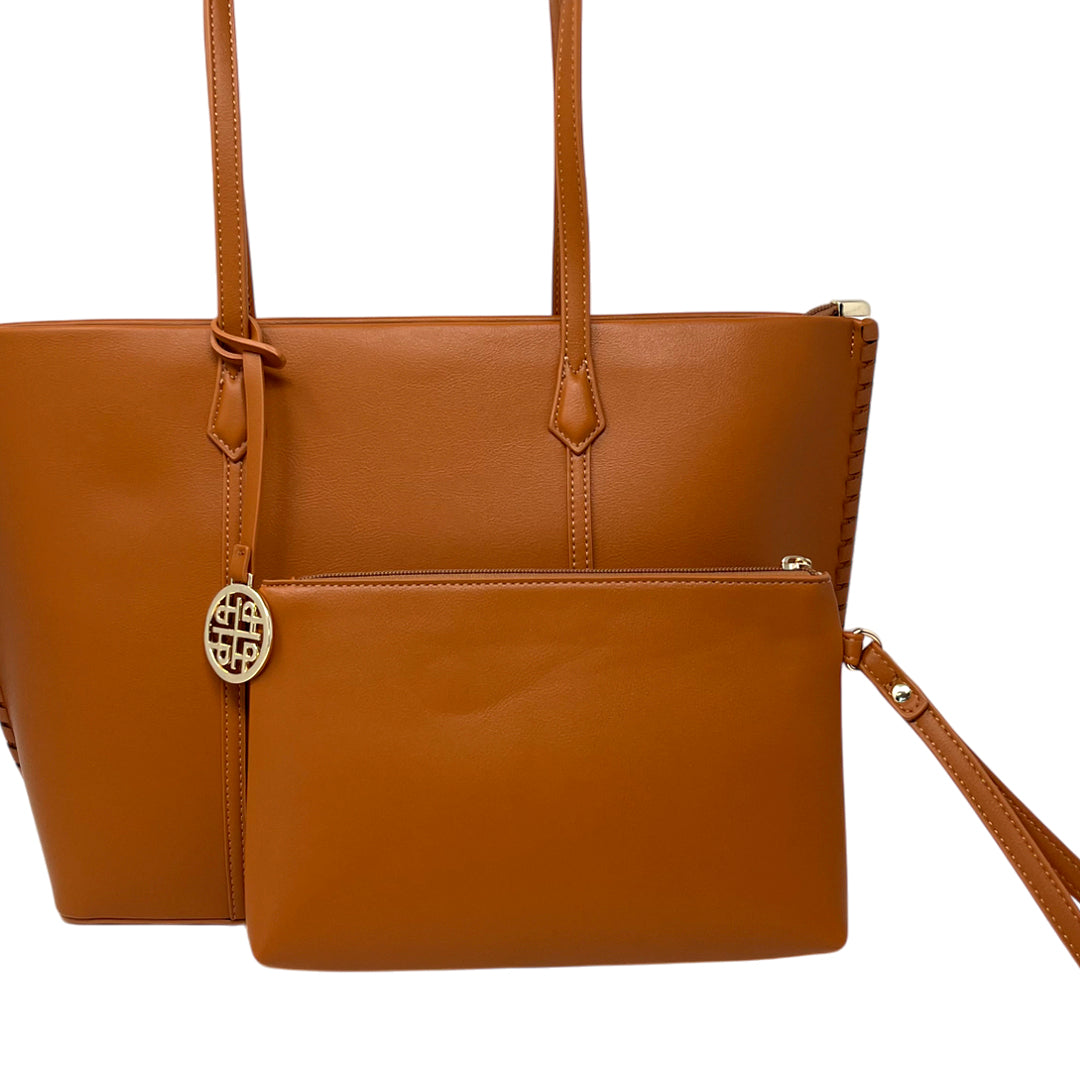 Cartera satchel Odelo para mujer color tan