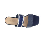 Sandalias flats Edianna para mujer color marino