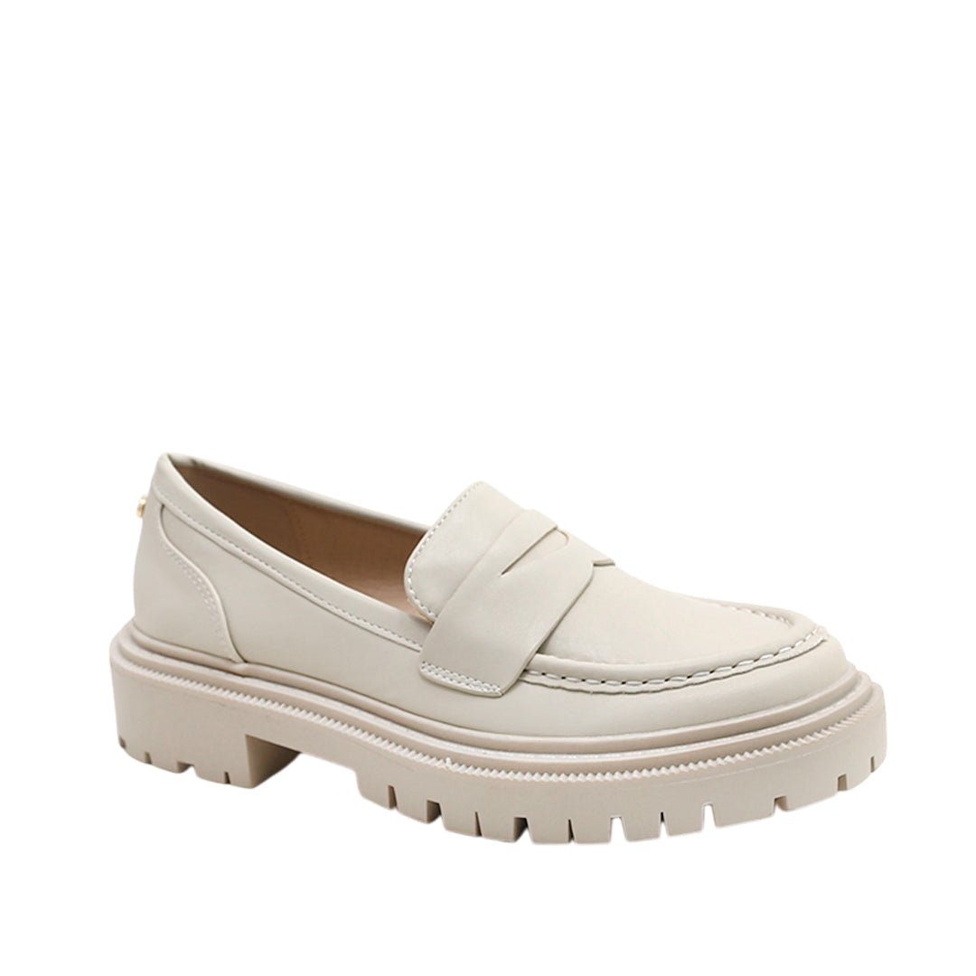 Mocasines Frida para mujer color hueso