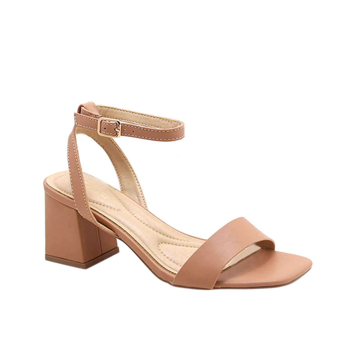 Sandalias de tacón Silvanna para mujer color nude