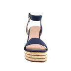 Sandalias de cuña Ferrara para mujer color marino