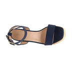 Sandalias de cuña Ferrara para mujer color marino