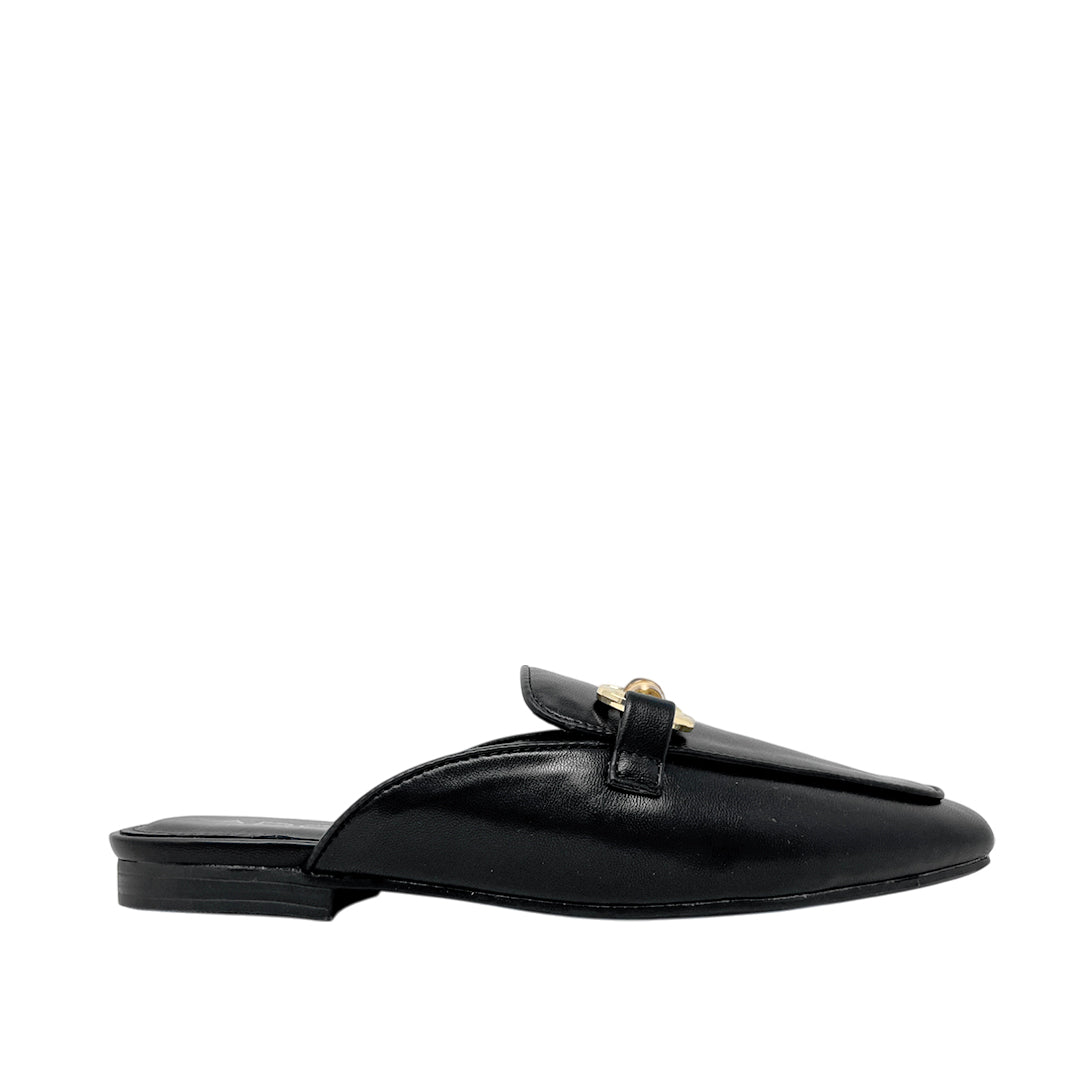 Mules loafers Bartley para mujer color negro